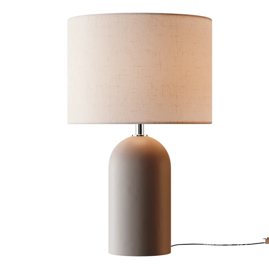 Emna Concrete and Linen Table Lamp - Image 4