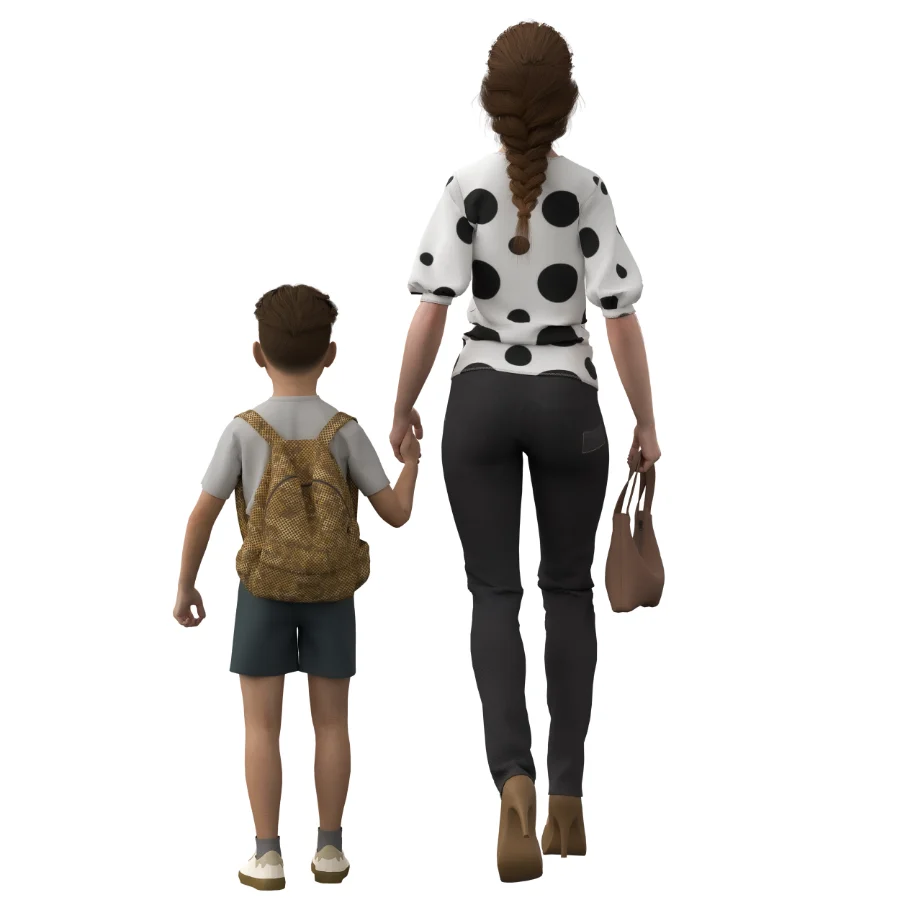 School Boy and Mother - Image 1