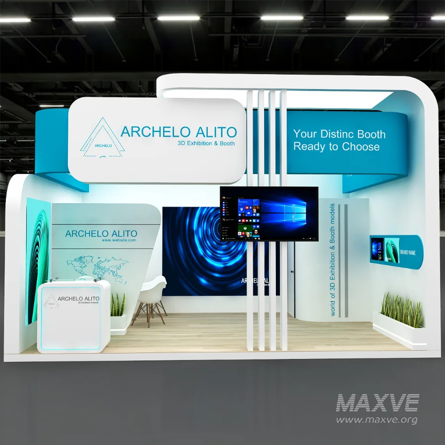 booth 3d model - Image 1