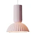 Jeanne Fluted White Porcelain Dome Pendant Light - Thumbnail 4