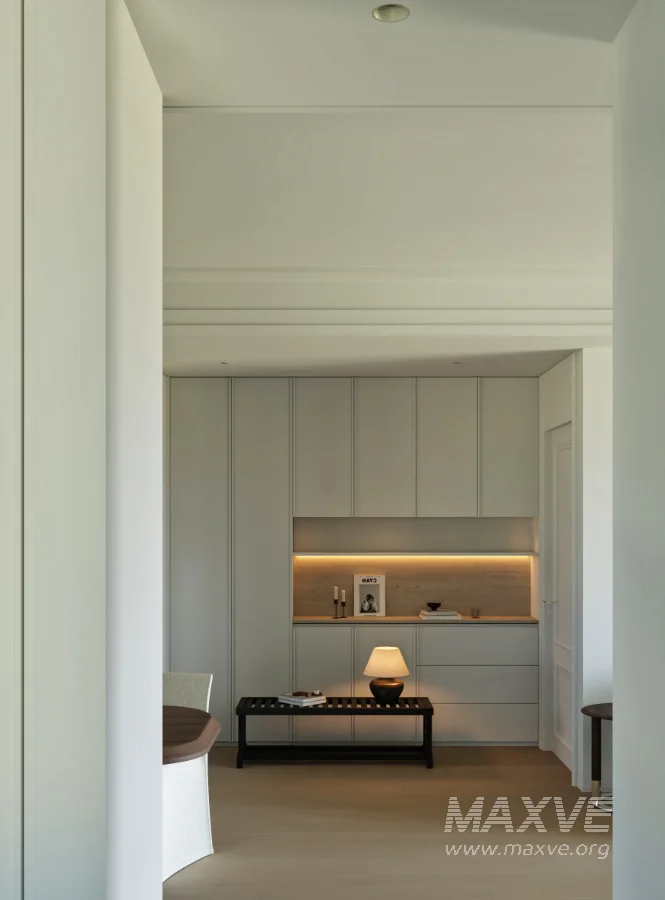 Modern living room and dining room office room interior scene - Image 5