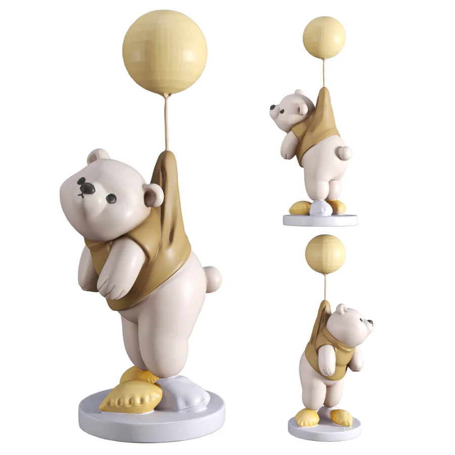 Minimalist Art Toy Bear Status Balloon - Image 1