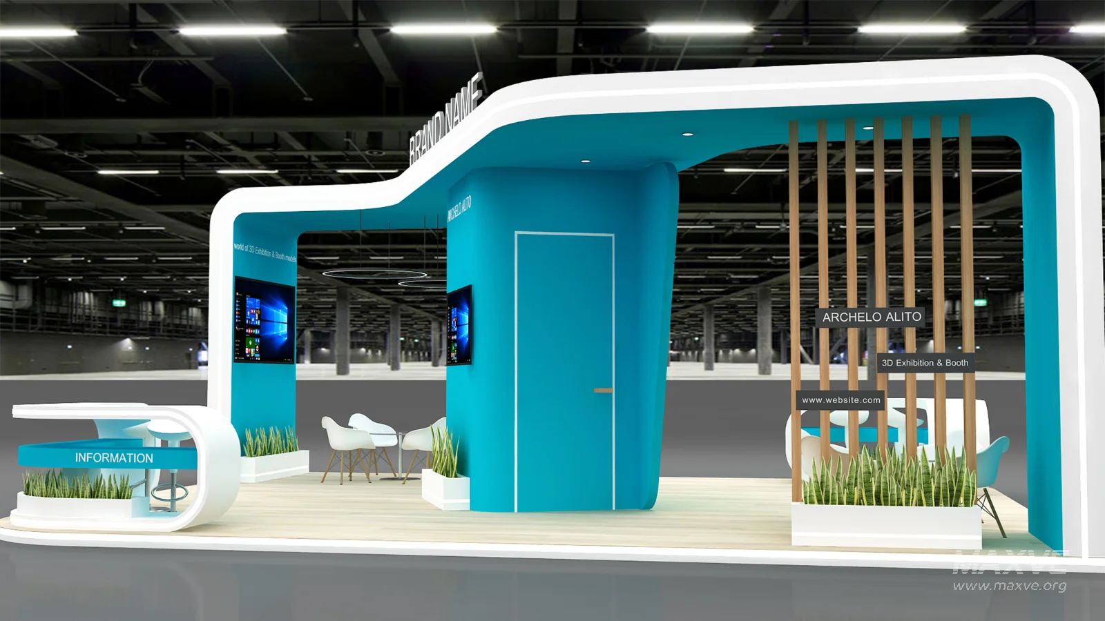 booth 3d model - Image 4