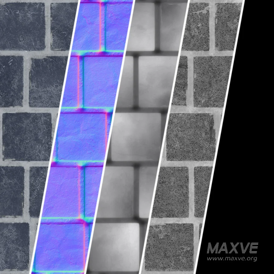 D313 Decorative Slat Stone wall – Sbsar Pbr 4k Seamless - Image 2