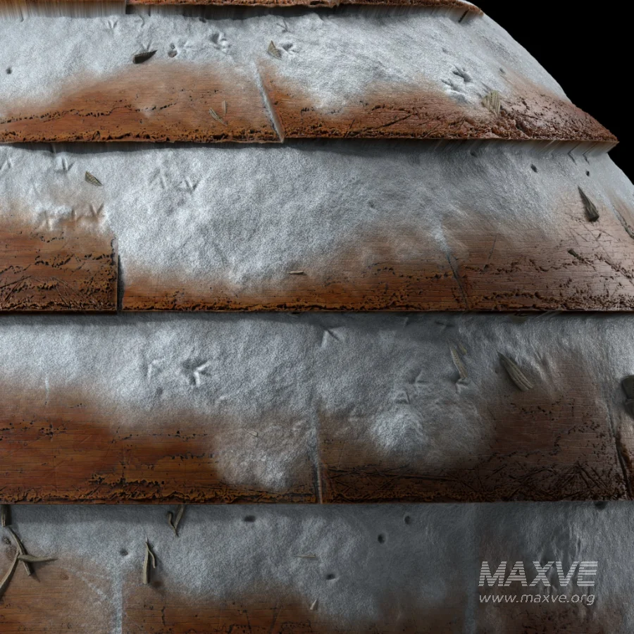 D261 Wood Roofing by Snow – Sbsar Seamless PBR 4k - Image 5