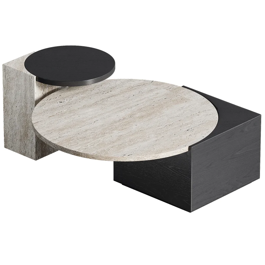 Oraine Travertine Coffee Table Set - Image 2