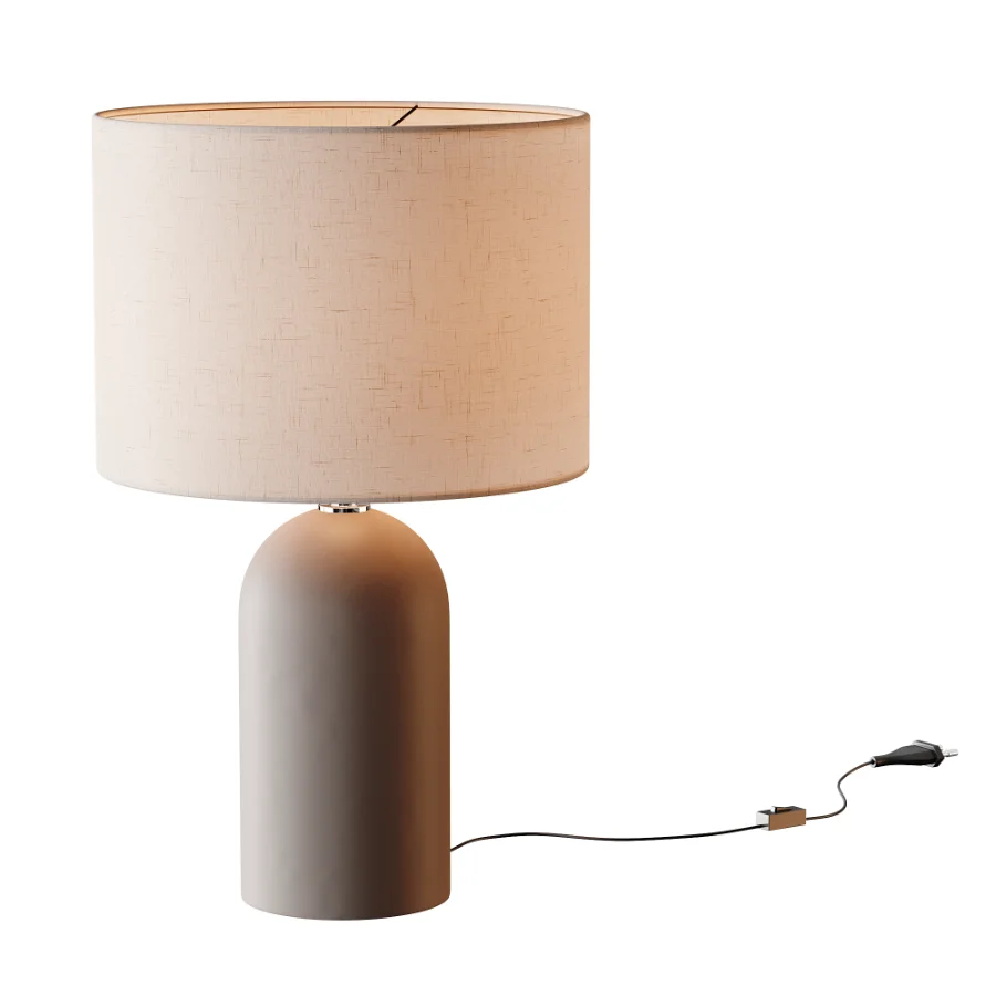 Emna Concrete and Linen Table Lamp - Image 8
