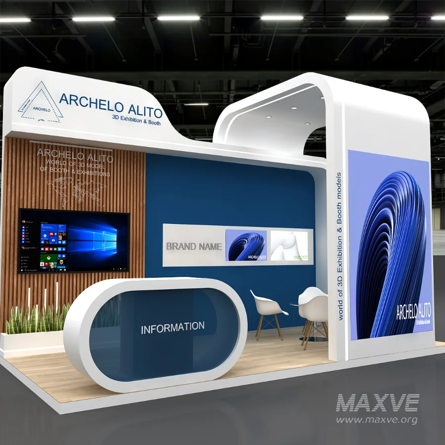 Exhibition Booth 3D Model - Image 1