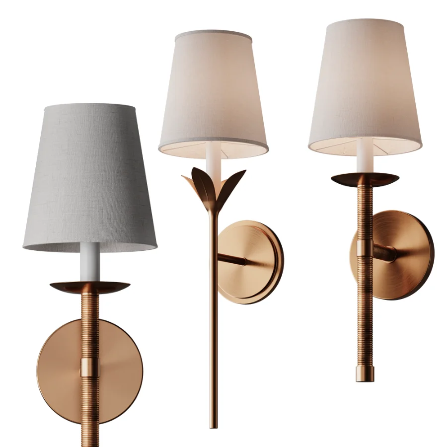 Olive Leaf Stem And Demske Sconce - Image 1