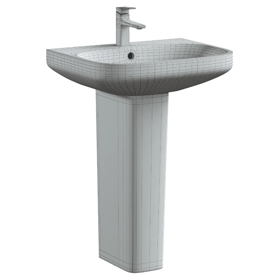 T4511 Rectangular washbasin - Image 4