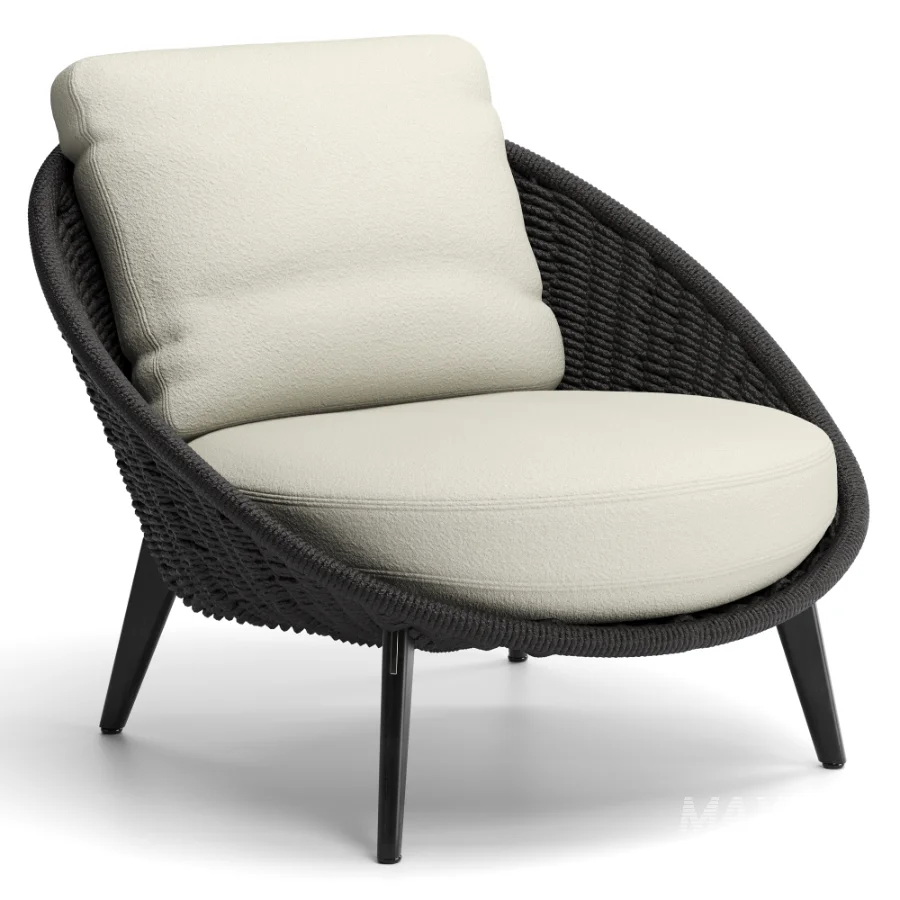 Lido Cord Outdoor Lounge Armchair - Image 2