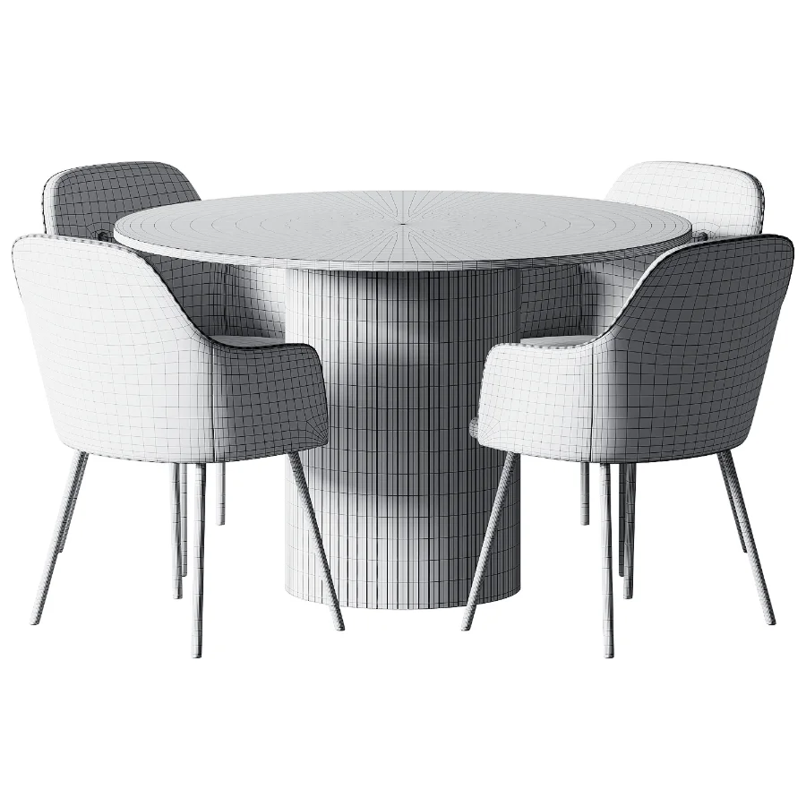 Lipstick green dining chair and Kitchen table Hill 1 Wood - Image 4