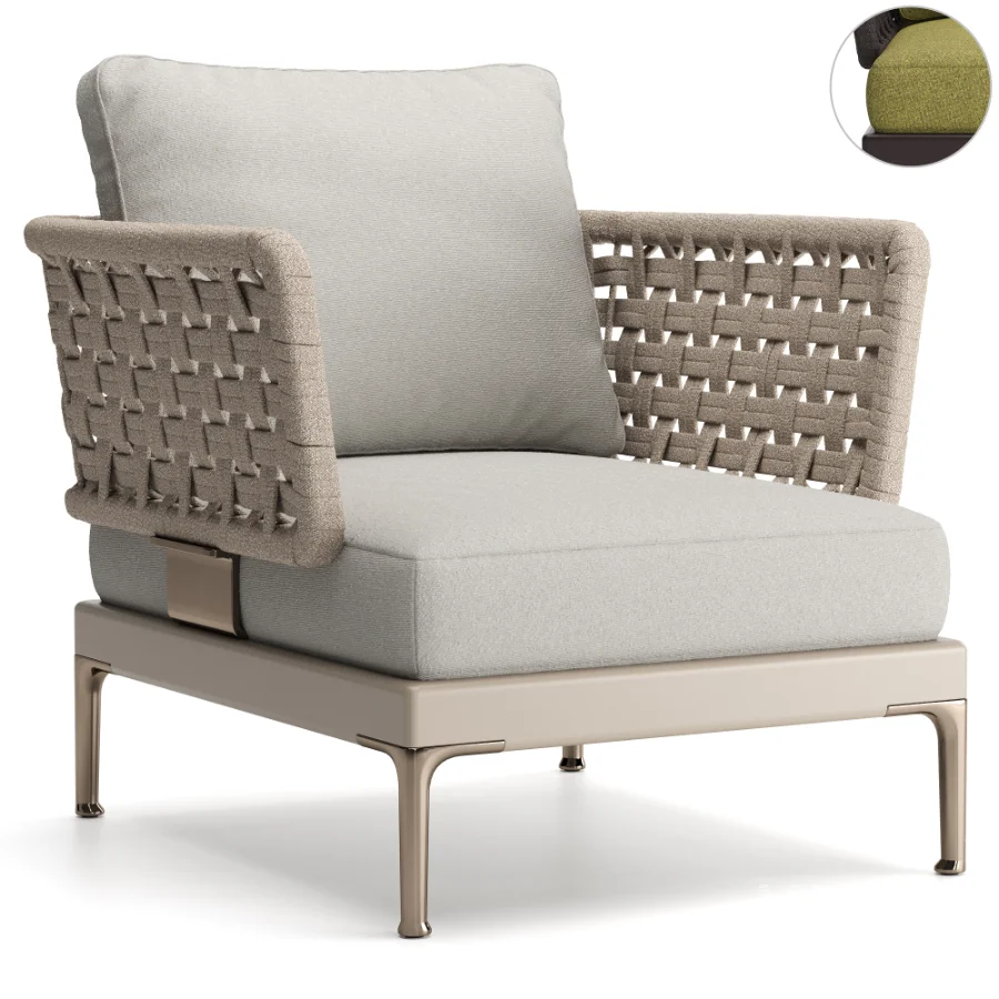 Patio Outdoor Small Armchair - Image 2