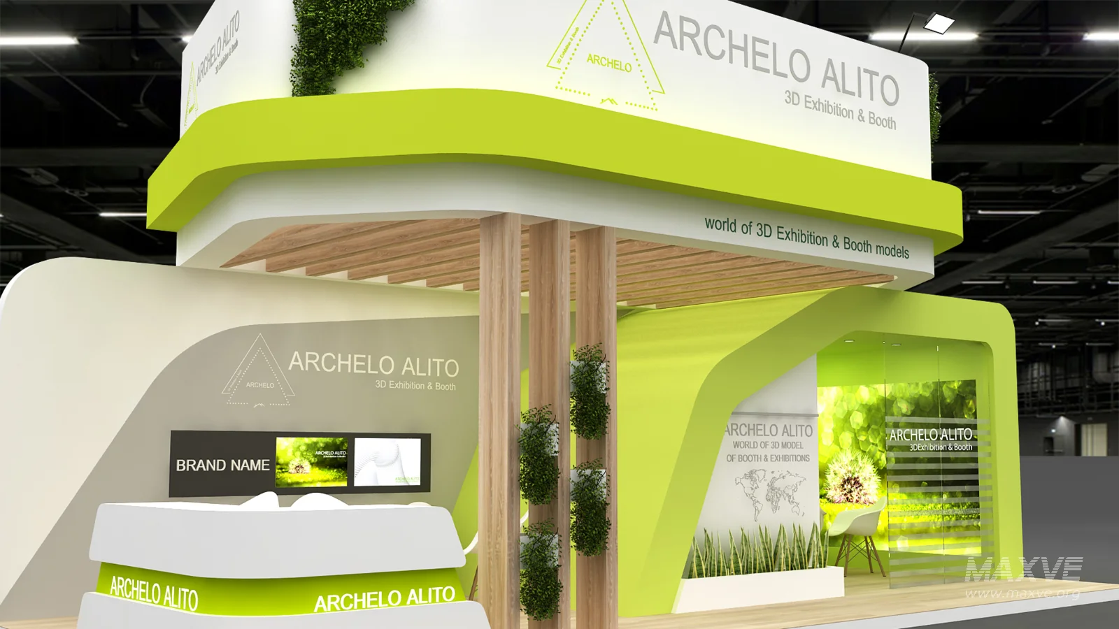 booth 3d model - Image 3