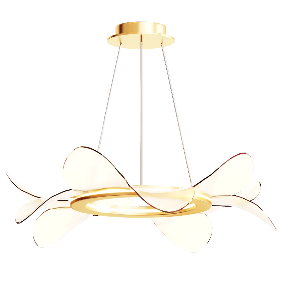 Italian LED Chandelier Flower Petals - Image 1
