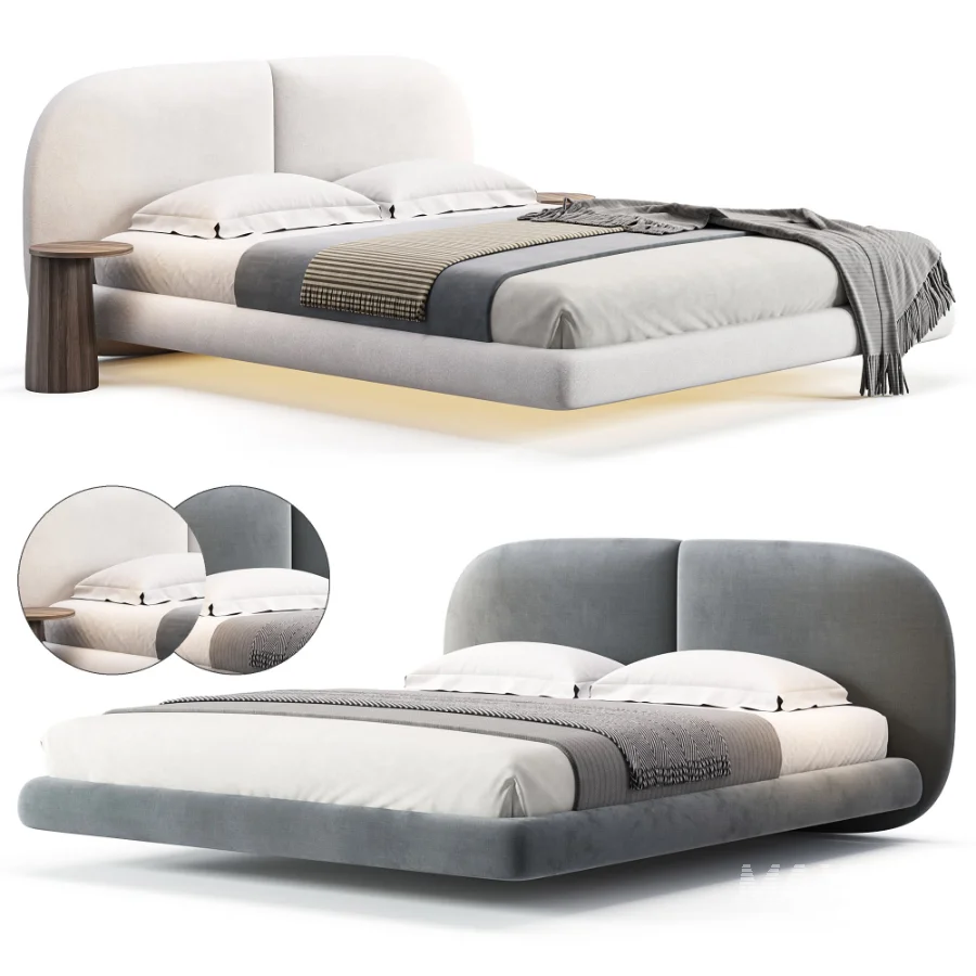 Garan Velvet Modern Floating Bed by Casaspace - Image 2