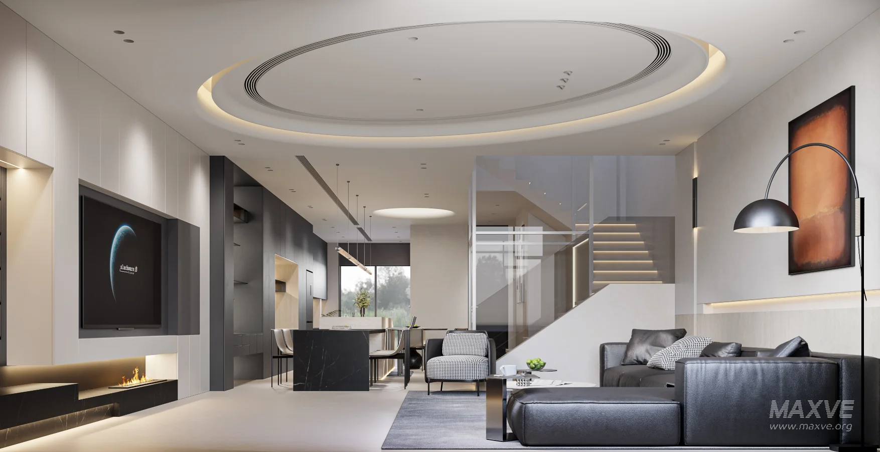 Modern living and dining room - Image 4