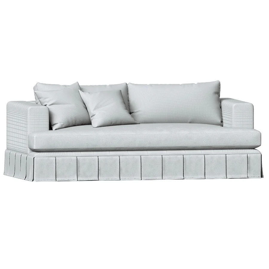 Norfolk Wide Arm Pleated Sofa - Image 2