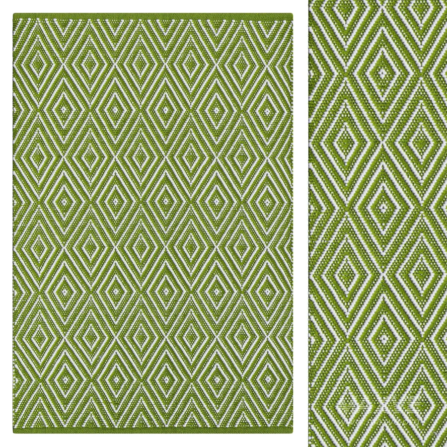Dash Albert Diamond Sprout White Indoor Outdoor Rug - Image 3
