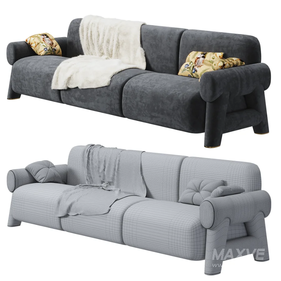 Lugar Nefertiti 3-person sofa - Image 6