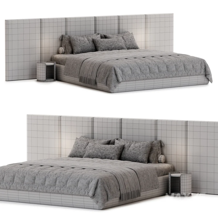 Bed Garda Design With Wide Headboard - Image 4