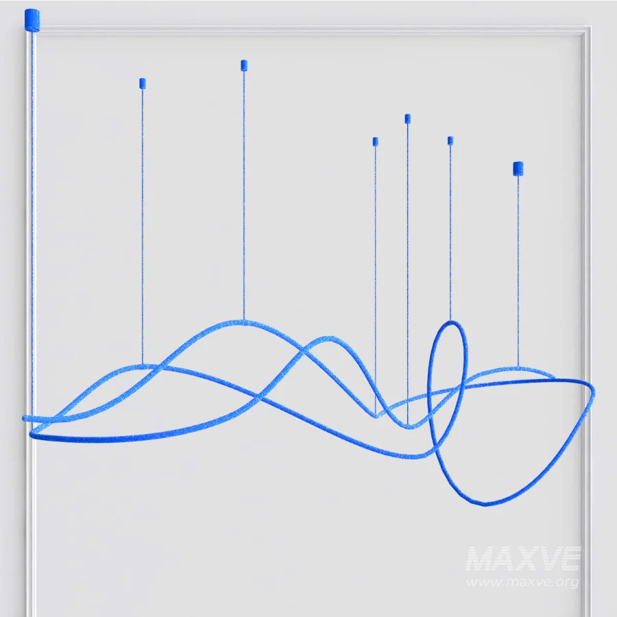 Line Art Geometry Chandelier - Image 1