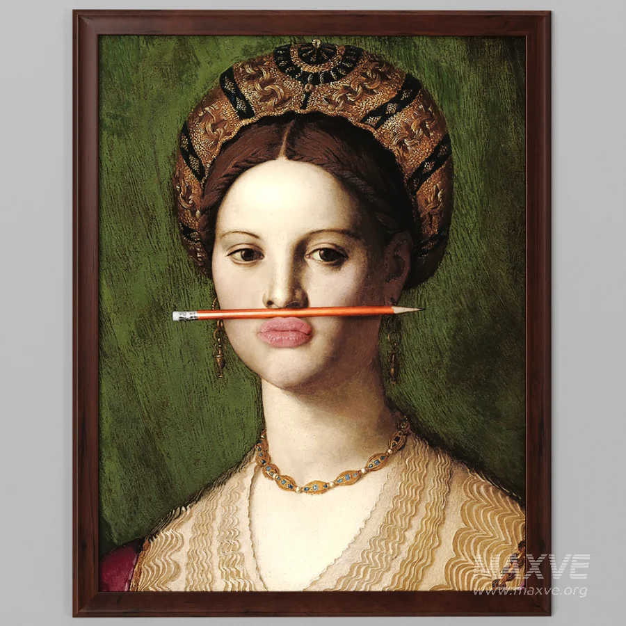 D169 the Orange Pencil Canvas Print - Image 1