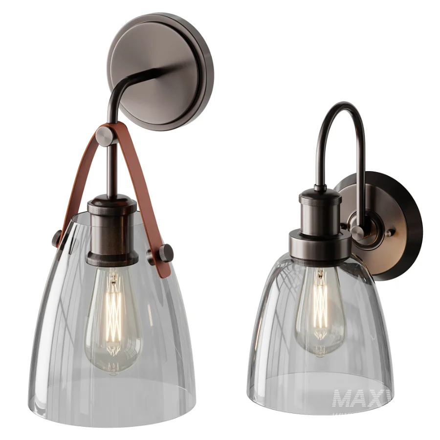 Glass and Leather And Versatile Bath Sconce - Image 7