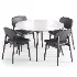 Lando Leather Dining Chair and Oia White Marble Dining Table - Thumbnail 5