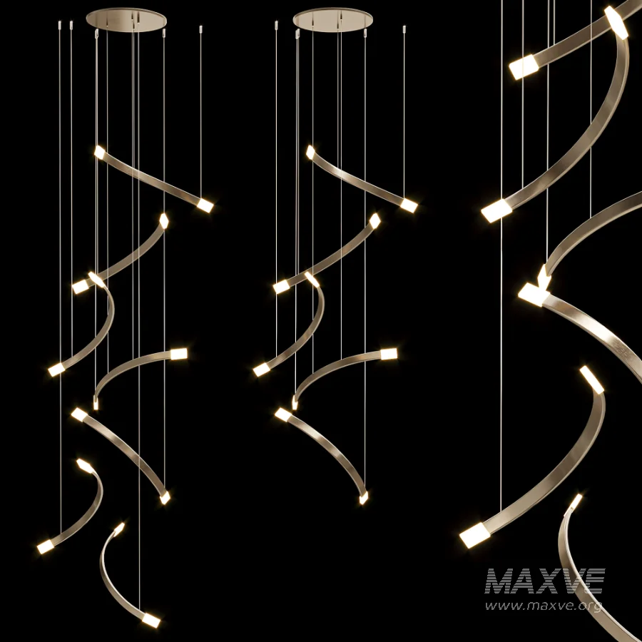CTO Lighting Trace Free Fall Chandelier - Image 5