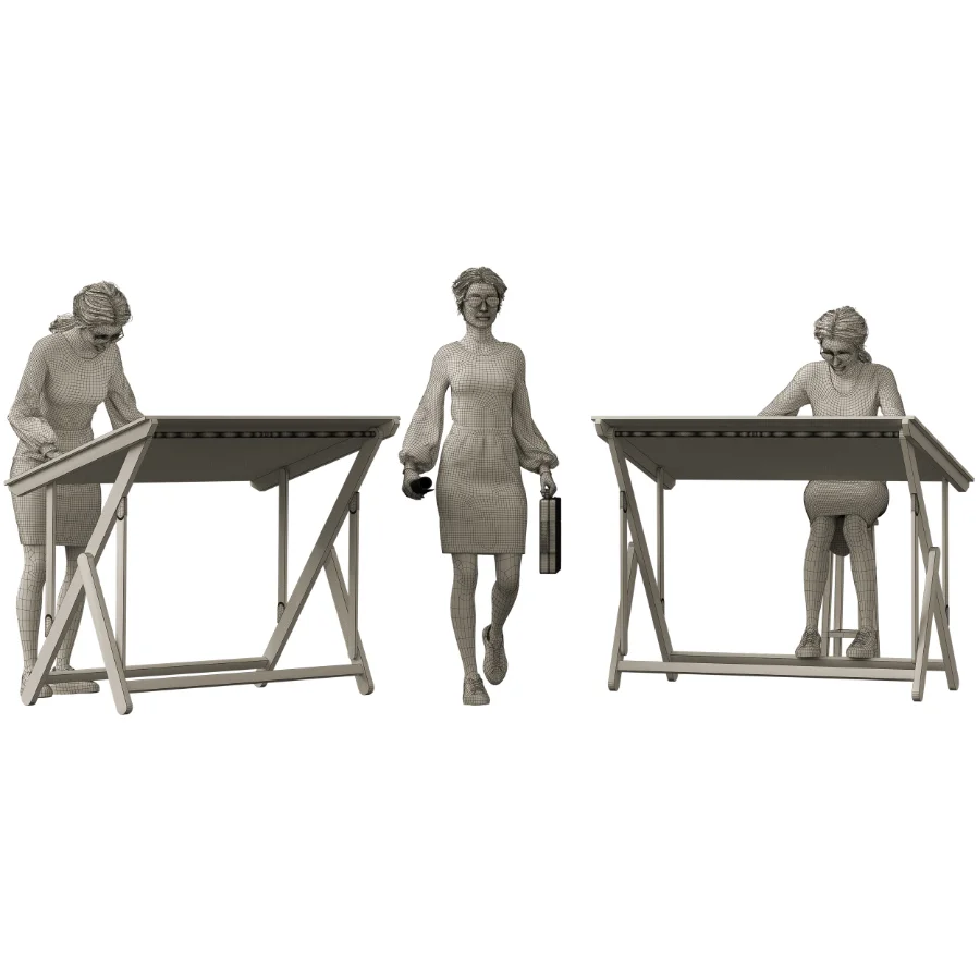 Female Engineer in 3 poses - Image 3