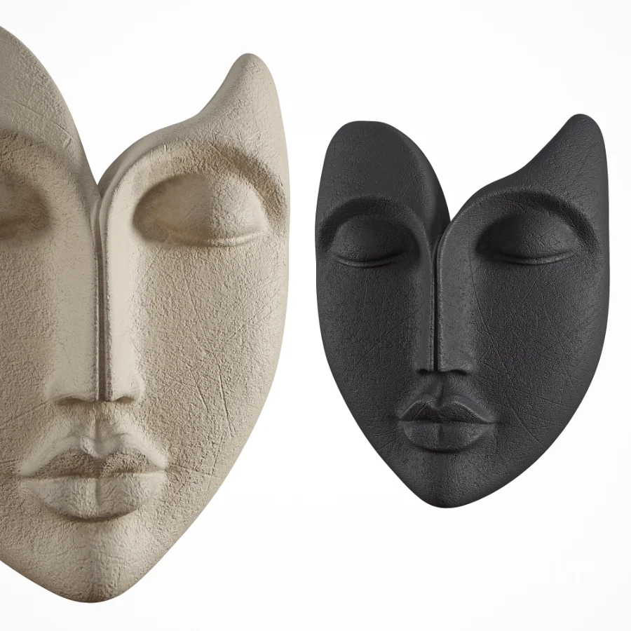 Cream Black Face Wall Art - Image 5