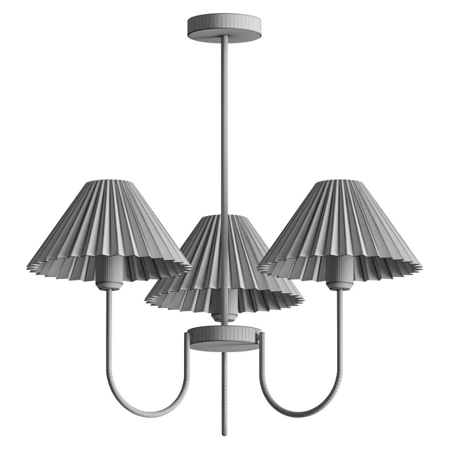 Lenore Pleated Chandelier 3 heads - Image 3