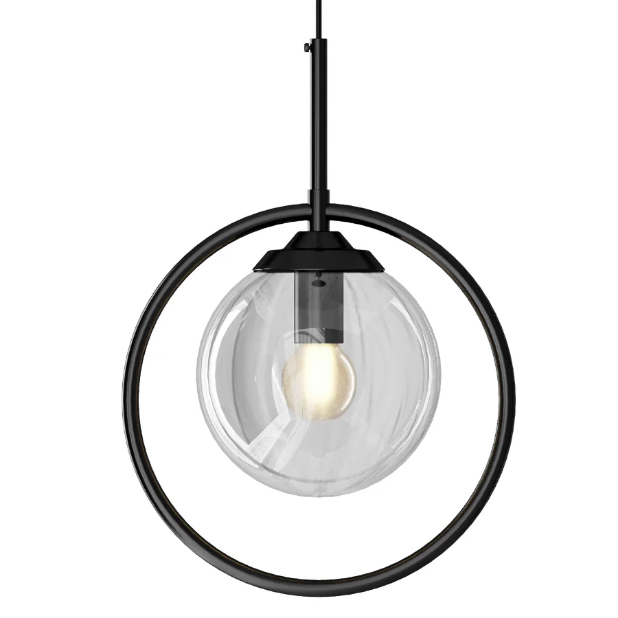 Gold Glass Hanging Lamp - Image 3