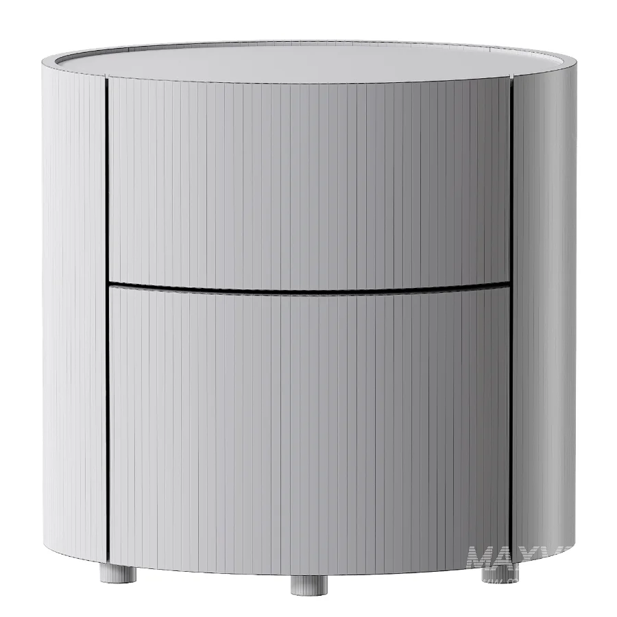 Japandi Side Table with Drawers - Image 4