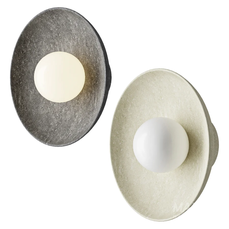 Ceramic Dish Wall Sconces - Image 2