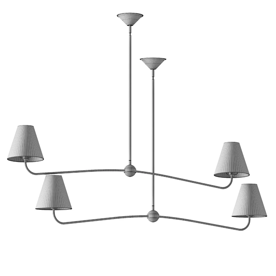 West Elm Simone Linear 2 Light Chandelier - Image 4