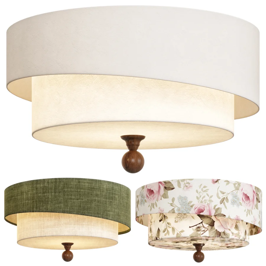 Layered Fabric Ceiling Light - Image 7