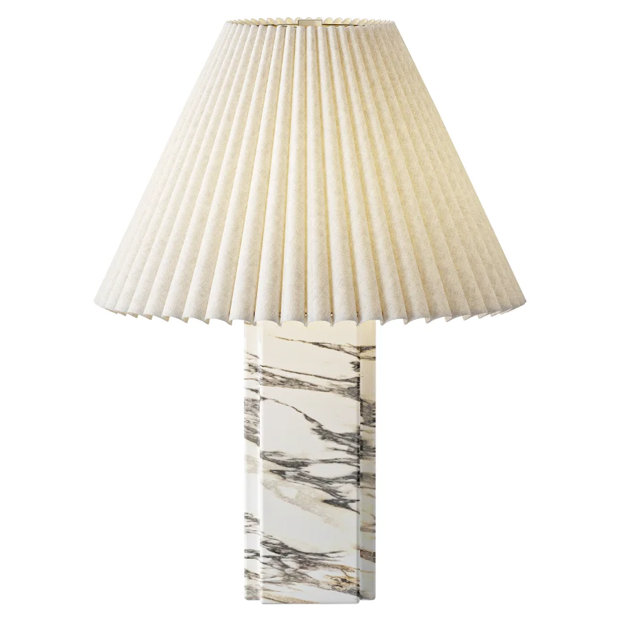 Bianca White Marble Table Lamp - Image 1