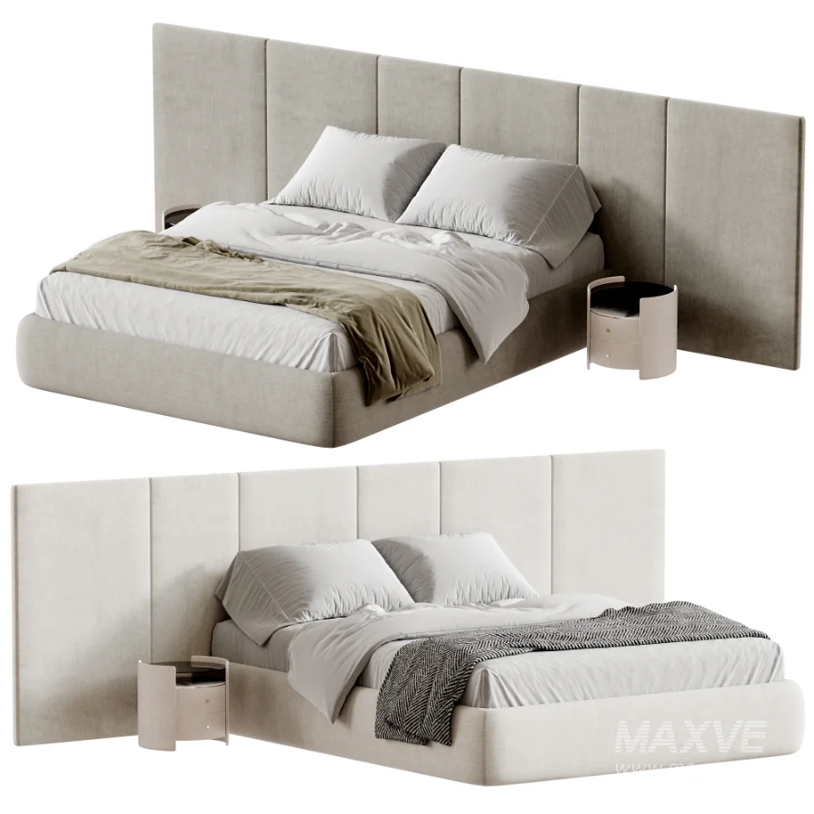 Garda Design bed with a wide headboard - Image 1