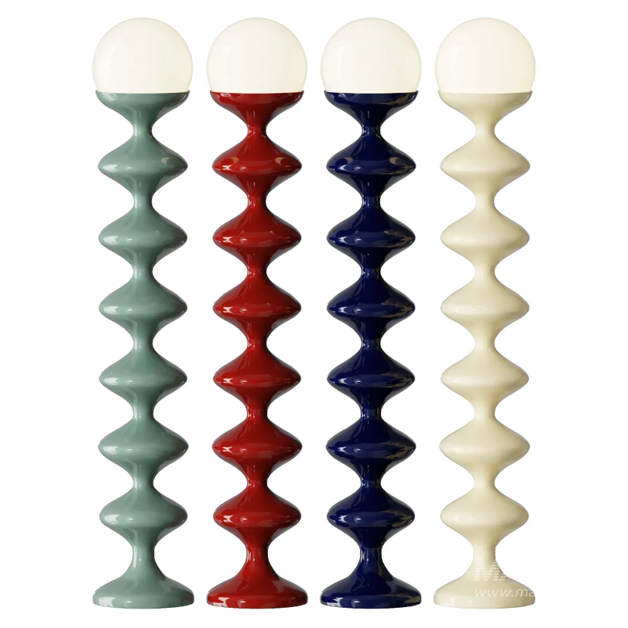 Contemporary Scandinavian Iron Acrylic Cream Round Floor Lamp - Image 3