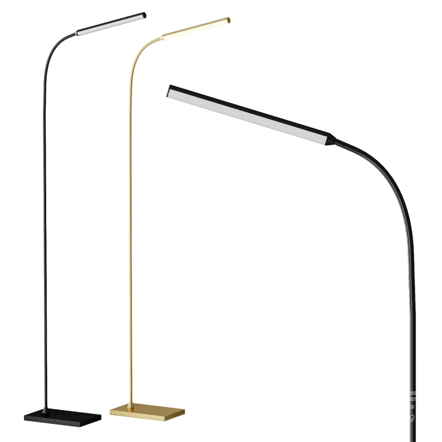 GLUX GDUGNESF Black Arc Floor Lamp - Image 1