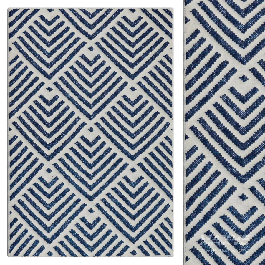 Cleo Navy Machine Washable Rug - Image 1