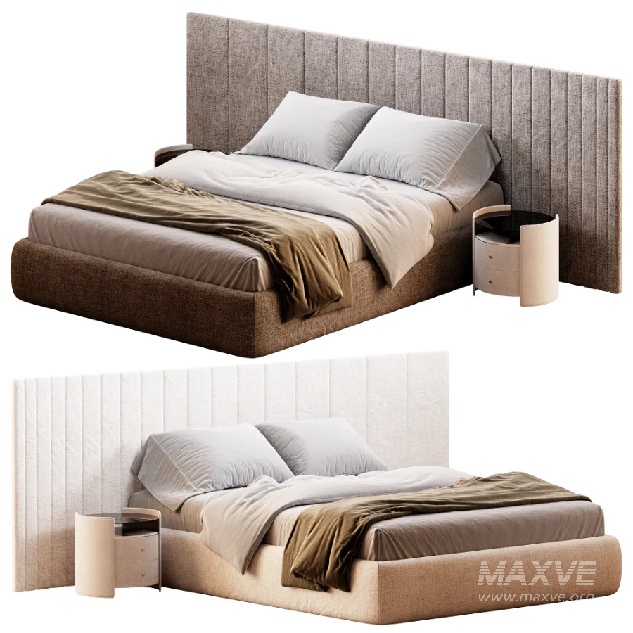 Tesoro bed with wide headboard - Image 2