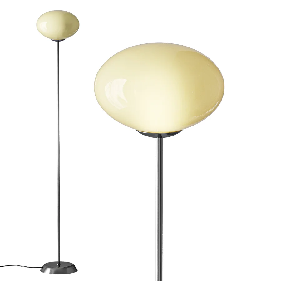 Zara Home Glass and Metal Floor Lamp - Image 1