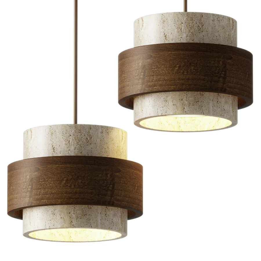 Docos Cole Travertine Pendant Lamp - Image 1