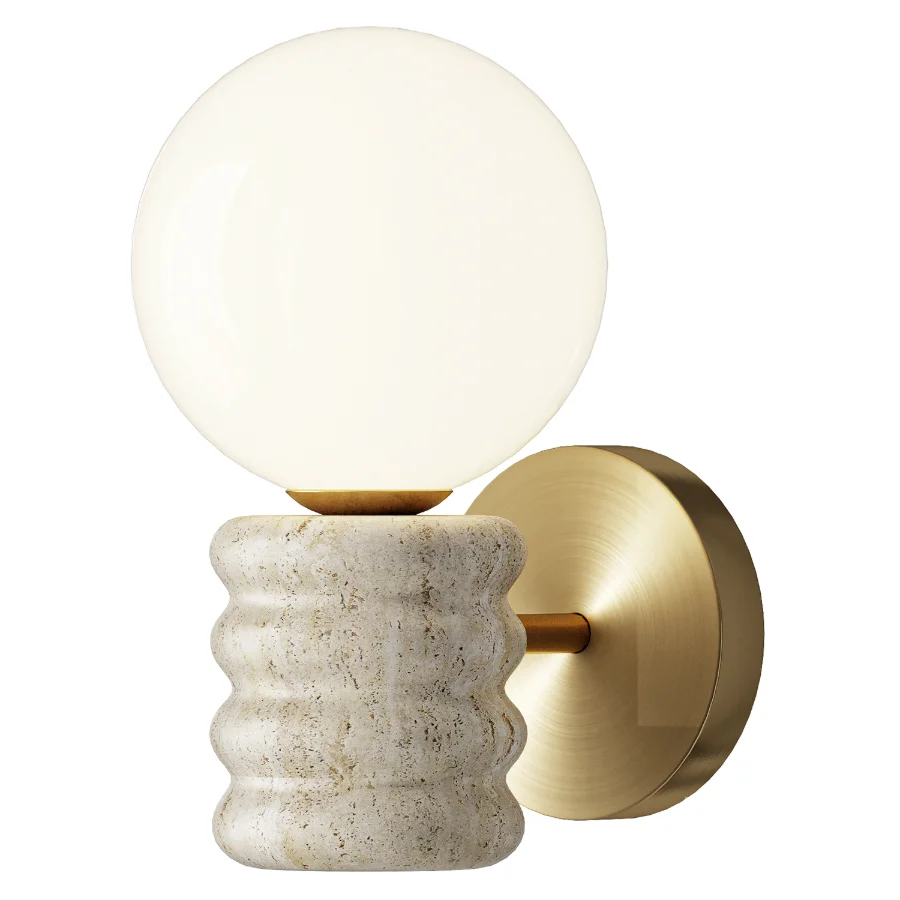 Zen Glow Travertine Wall Lamp - Image 2