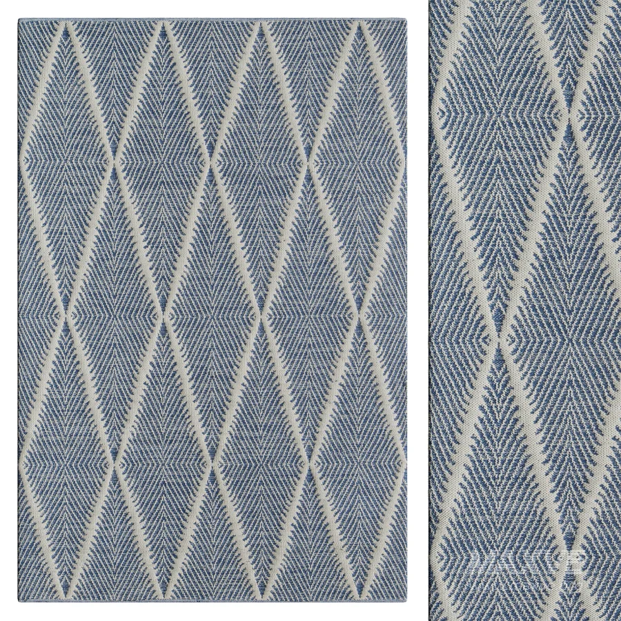 River Geometric Handmade Flatweave Area Rug - Image 1