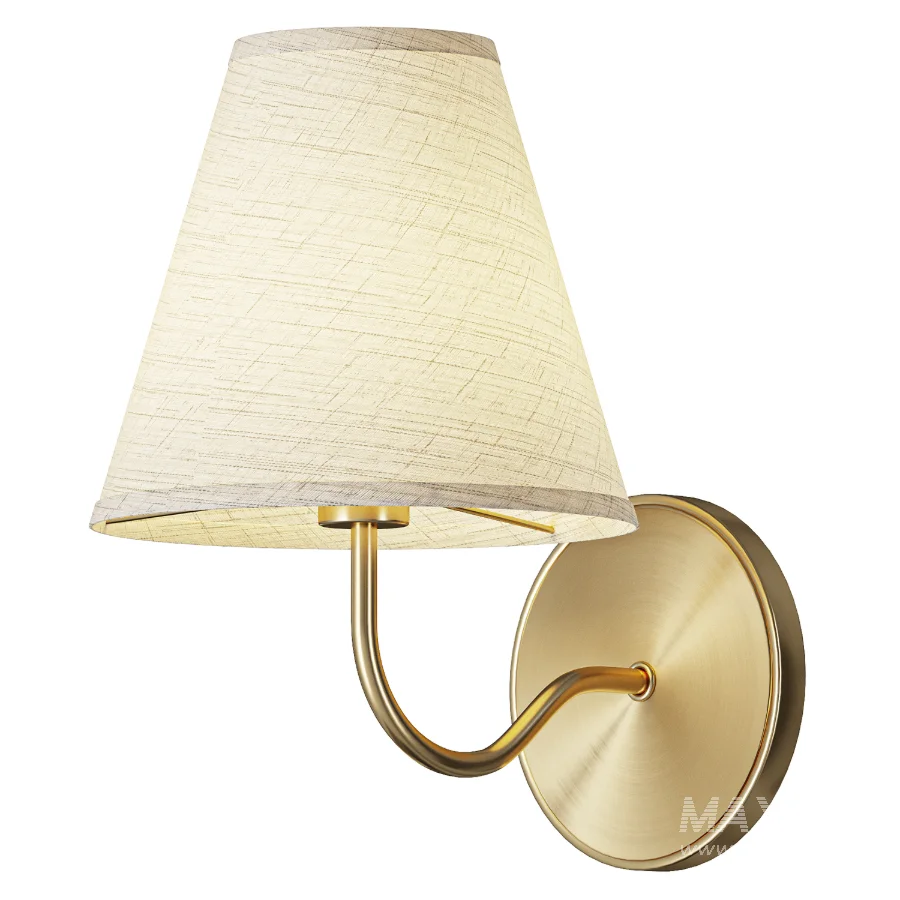 Fibura Sleek Metal Linen Shade Wall Light - Image 1