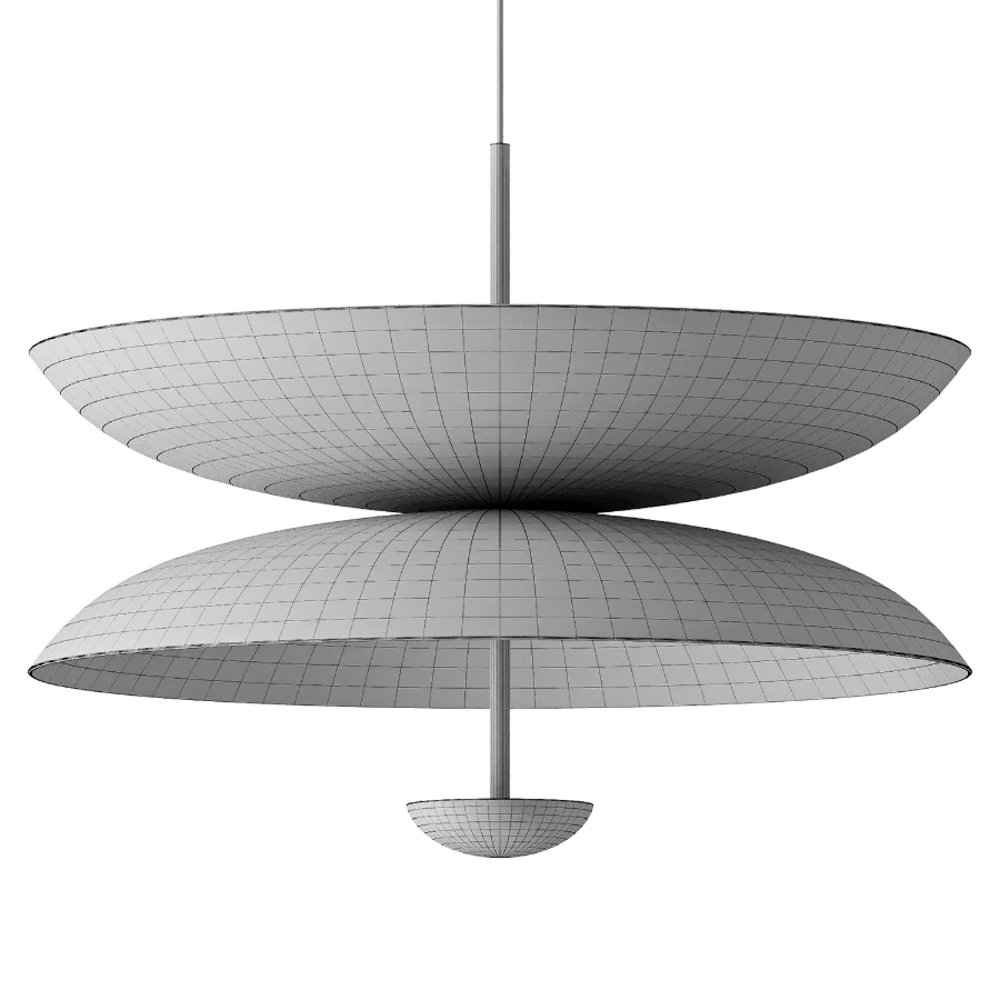 Cosmic Pendant Duo Sol 70 Handmade Satin Brass - Image 3